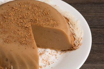 Natilla and buñuelos traditional colombian food.
