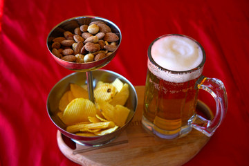 the cold beer and cookies