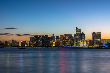 Naklejka premium panoramic city skyline in china