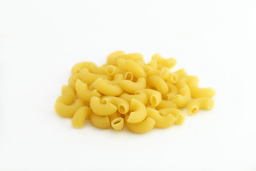 Macaroni isolated on white background