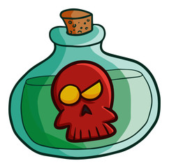Funny and cute poison for Halloween suprises - vector.
