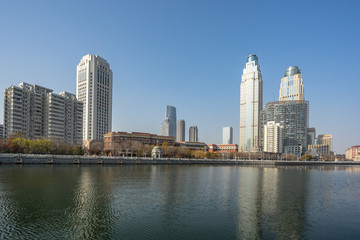 Fototapeta na wymiar panoramic city skyline in china