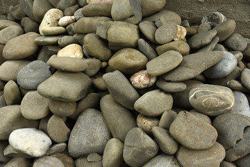 background of large gray cobblestones