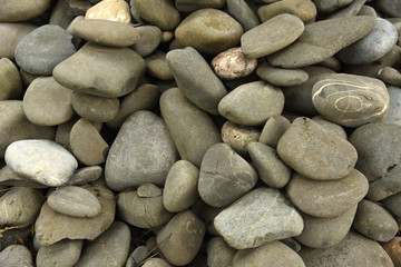 background of large gray cobblestones