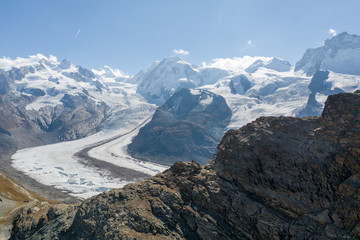 Panoramic Picture of the Gornergrat glacier