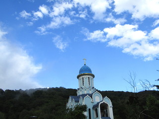 Christian, temple, Church, building, elevation, sky, blue, background, architecture, old, dome,...