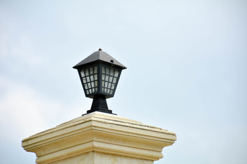 Fototapeta na wymiar antique lamp in the city