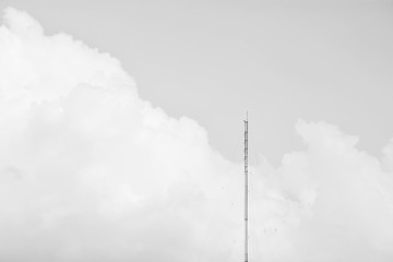 Telecommunication tower antenna - monochrome