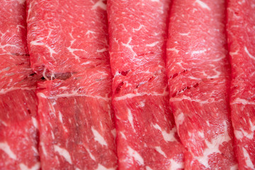Fresh slice beef meat texture background