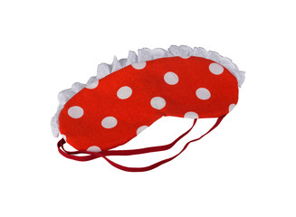 mask for sleeping red with white polka dots