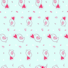 Pattern of Love hand drawn quotes with doodle