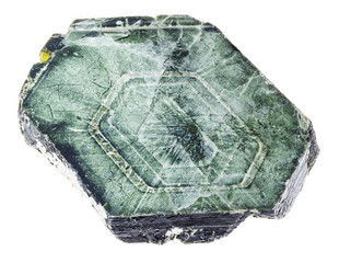 raw Phlogopite mica stone on white
