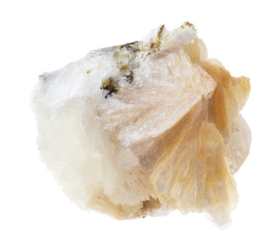 raw Thomsonite stone on white