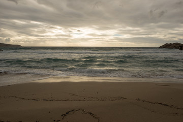 Cove in San Antonio de Ibiza a cloudy day