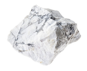 Obraz premium rough howlite stone on white