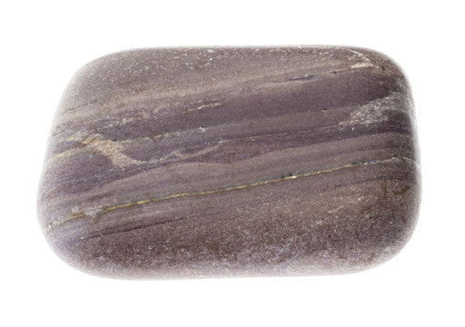 polished argillite (mudstone) stone on white