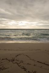 Cove in San Antonio de Ibiza a cloudy day