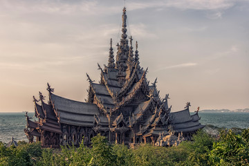 Naklejka premium Sanctuary of truth in Naklua Pattaya