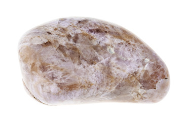 tumbled Ussingite gemstone on white