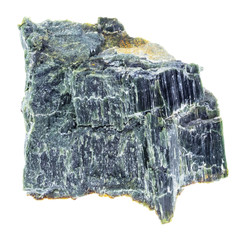 raw Chrysotile Serpentine stone on white