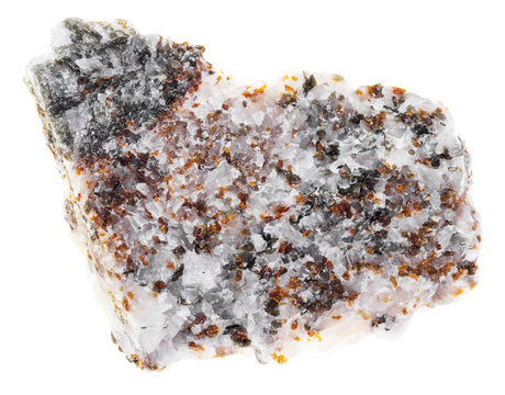 chondrodite and diopside crystals in raw calcite