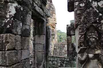 Face through the ruins