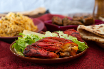 Indian food chicken Tikka Grill Flavor