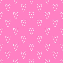 Linear seamless vector pattern for Valentine's Day