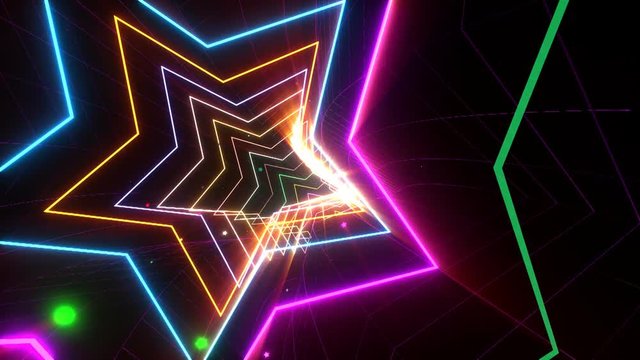 VJ Loop Glowing Disco Tunnel