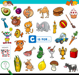 C is for educational game for children