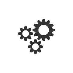 Gear setting icon graphic design template