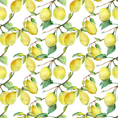 Seamless pattern lemon.