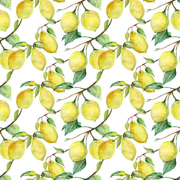 Seamless pattern lemon.