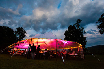 Wedding Tent at Night