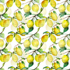 Seamless pattern lemon.