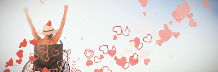 Composite image of valentines heart design