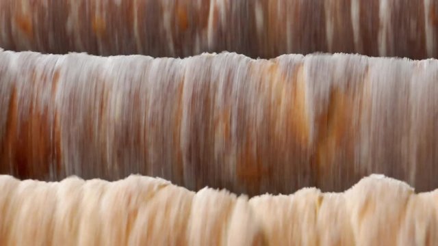 Czech street food Trdelnik closeup background