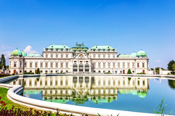 Fototapeta na wymiar Belvedere Palace, beautiful view, Austria no people