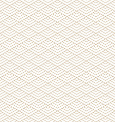 Seamless japanese pattern shoji kumiko in golden.
