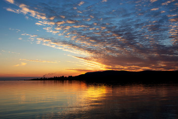 Fototapeta premium Sunset at Lake Balaton, Hungary