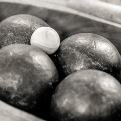 balls of petanque and jack