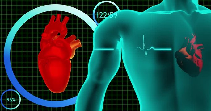 EKG Normal Heart Attack Congestive Heart Failure cardiovascular disease concept 