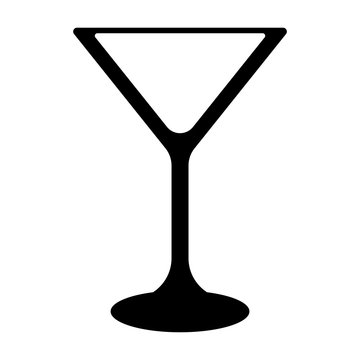 recommend clip art: Martini Cocktail Glass - Black and white martini glass
