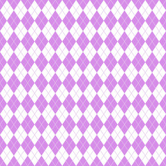 Argyle Seamless Pattern - Classic and clean pink and white argyle