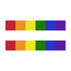 Rainbow Equality Symbol - Rainbow equal sign representing symbol of equality