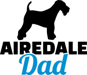 Airedale Terrier dad silhouette