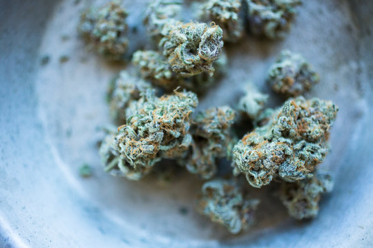 Cannabis at a cannabis pairing dinner party at North Fork 53 near Nehalem, Oregon.