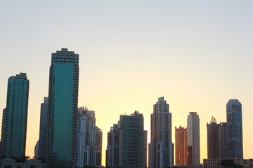 Fototapeta na wymiar skyscrapers with blue sky