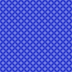 Geometric Circles Seamless Pattern - Tinted blue and white geometric circles