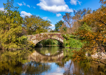 Gapstow bridge in  Central Park New York City.